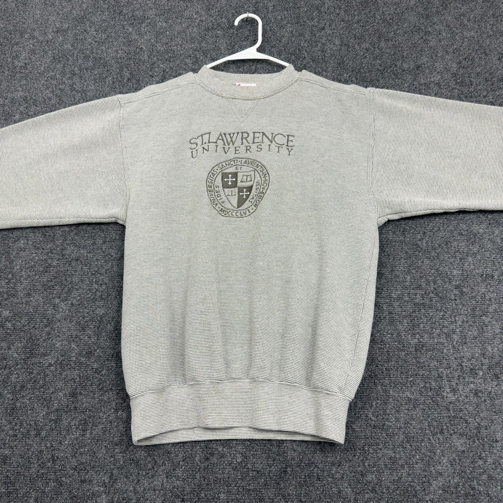 St Lawrence University ImageWear Sweatshirt Men M Grey Cotton Crest Collegiate